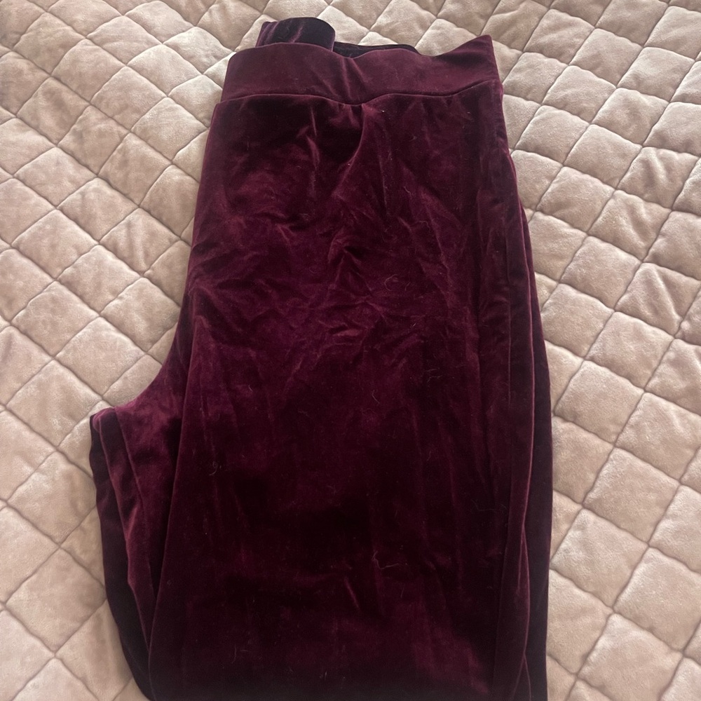 Torrid Velvet Leggings - Deep Burgundy